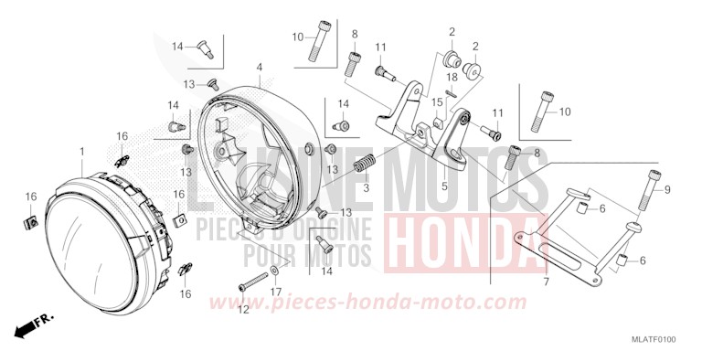 PROJECTEUR de CMX 1100 "Rebel" MAT BALLISTIC BLACK METALLIC (NHA86) de 2026